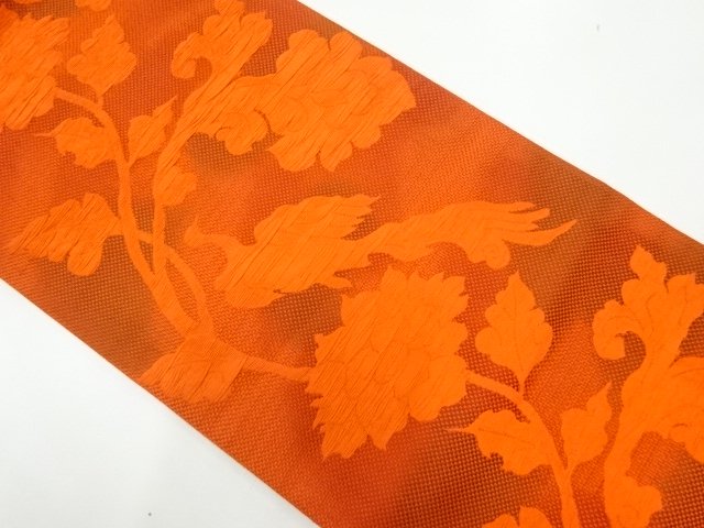 JAPANESE KIMONO / NAGOYA OBI / WOVEN FLOWER & BUTTERFLY 